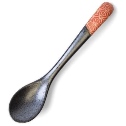 214069 jidelni lzice asanoha 12 5 cm cervena keramika mij