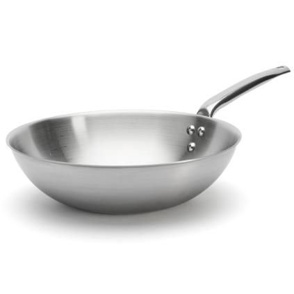 Wok ALCHIMY 28 cm, ezüst, rozsdamentes acél, de Buyer