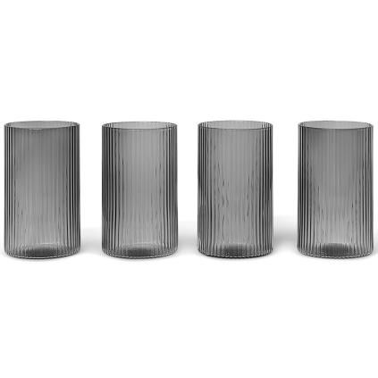 Aperitif pohár RIPPLE 140 ml, 4 db szett, szürke, kemény LIVING