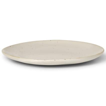 Desszert tányér FLOW 15 cm, fehér, agyagedény, kemény LIVING
