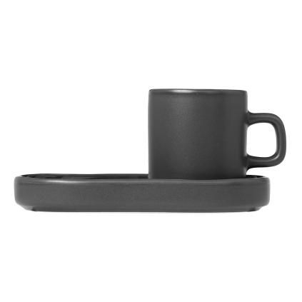 Espresso csésze csészealjjal PILAR, 2 db szett, khaki, Blomus