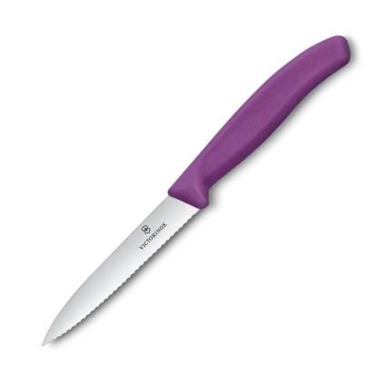 229197 orezavaci nuz swiss classic 10 cm vroubkovany fialova plast victorinox