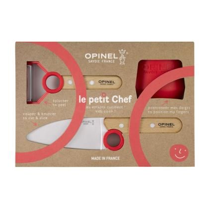 232180 detsky kucharsky set le petit chef sada 3 ks cervena opinel
