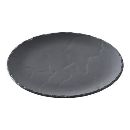 Lapostányér BASALT 26 cm, pala hatású, kerámia, REVOL
