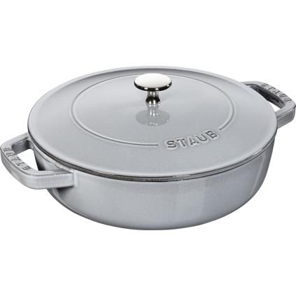 Lábas 24 cm, grafit szürke, öntöttvas, Staub