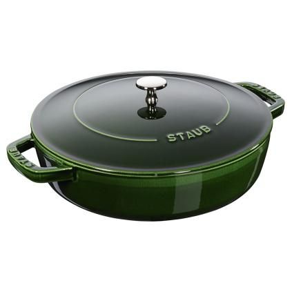 Lábas 24 cm, öntömörítő fedéllel, öntöttvasból készült, bazsalikommal, Staub