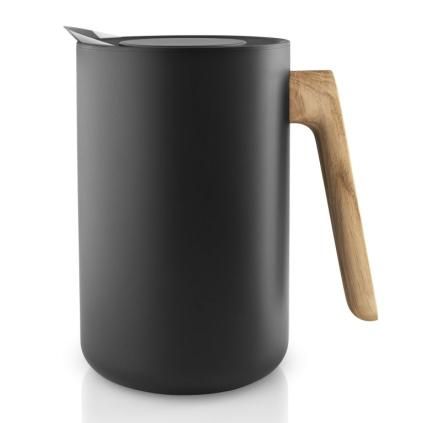 Vákuumos termosz kanna fa fogantyúval Nordic kitchen fekete 1,0 l Eva Trio