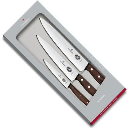 Késkészlet, fa markolattal, 3 db szett, Victorinox
