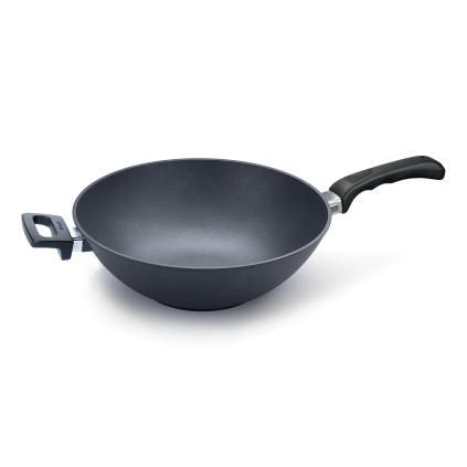 TITANIUM NOWO Wok 32 cm, indukciós, fogantyúval, titán, WOLL