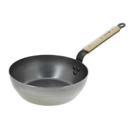 Mély serpenyő MINERAL B BOIS 24 cm, fa fogantyú, de Buyer