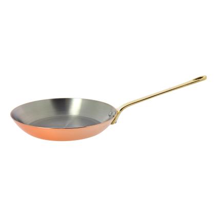 Rézserpenyő bronz nyéllel  Ø 28 cm Inocuivre