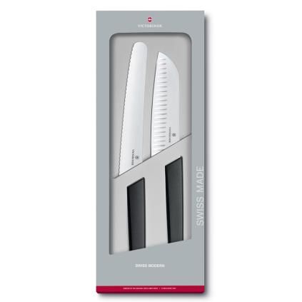 Kés készlet SWISS MODERN, 2 db, fekete, Victorinox