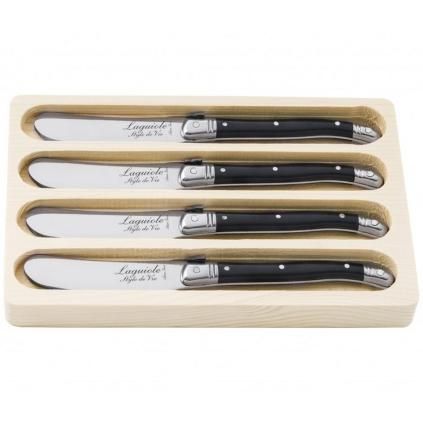 Vajkés PREMIUM, 4 db szett, fekete, Laguiole