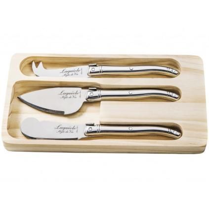 Sajtkés készlet PREMIUM, 3 db, rozsdamentes acél, Laguiole