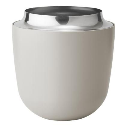 Stelton homorú váza, 15 cm, homokszínű, rozsdamentes acél