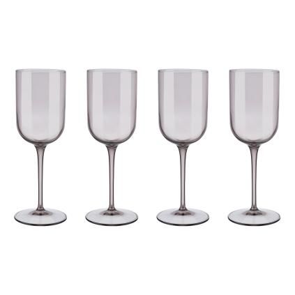Fehér borospohár FUUM, 4 db szett, 280 ml, barna üveg, Blomus