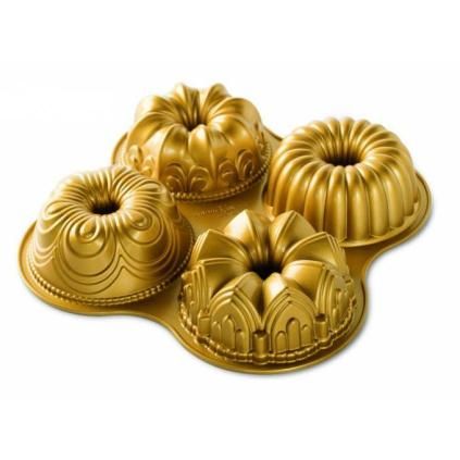 Sütőforma QUARTET BUNDT, arany, Nordic Ware