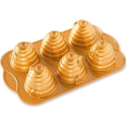 Sütőforma BEEHIVE, 6 minitorta, arany Nordic Ware