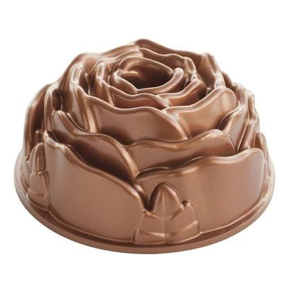 Kuglóf sütőforma, rózsaszerű, réz, Nordic Ware