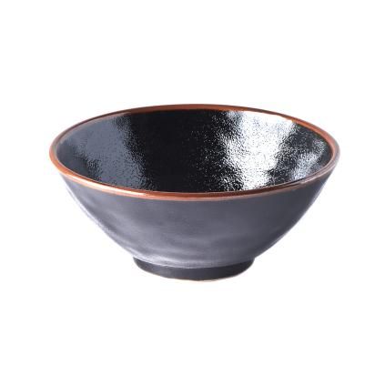 Étkező tál TENMOKKU 20 cm, 800 ml, fekete, kerámia, MIJ
