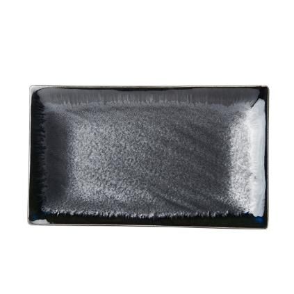 Tálaló tányér MATT BLACK 33 x 19 cm, MIJ