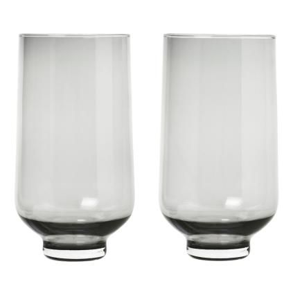 Vizespohár FLOW 2 db szett, 400 ml, füstös üveg, Blomus