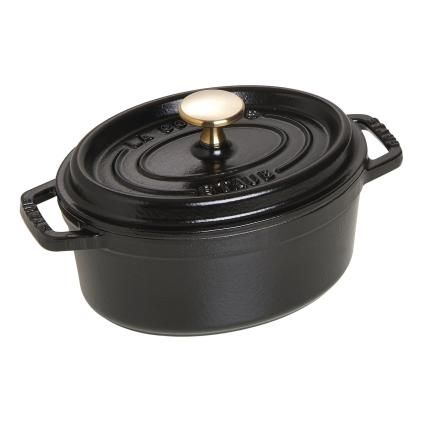 Ovális fazék, fekete, 1,0 liter, Staub