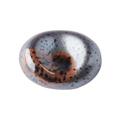 Chopstics rest pebble MATT BLACK, porcelain, szilvafa evőpálcika tartó, porcelán, MIJ
