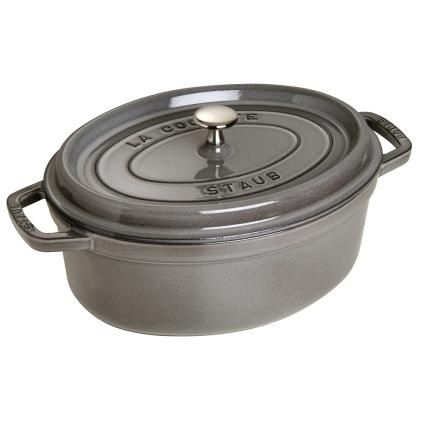 Lábas V 8 l, ovális, grafit szürke, öntöttvas, Staub