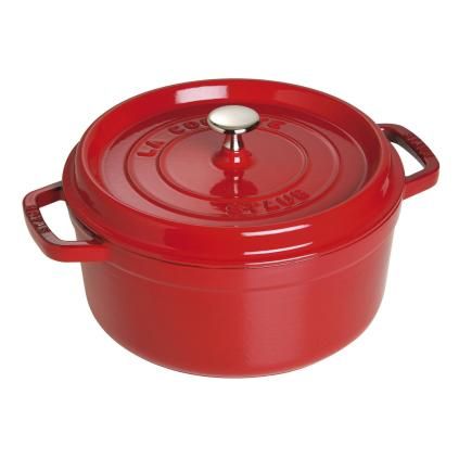 Lábas 20 cm, cseresznye színű, öntöttvas, Staub