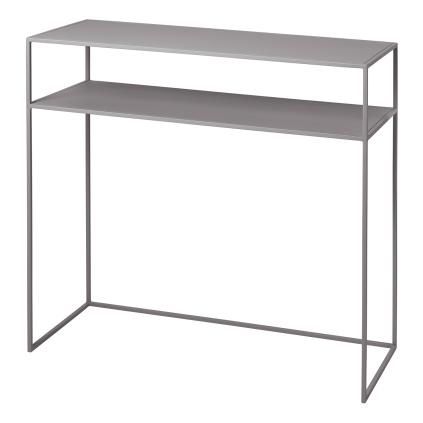 Konzol asztal FERA 85 cm, világosszürke, acél, Blomus