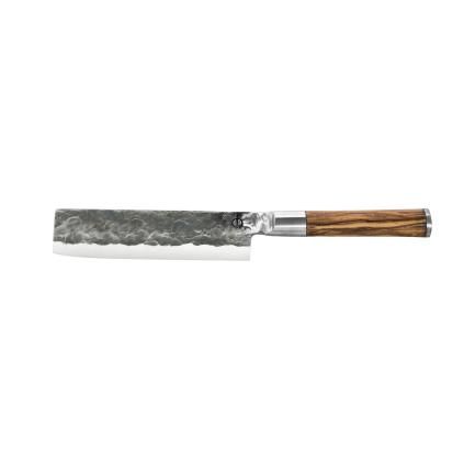 Japán zöldségkés OLIVE 17,5 cm, olajfa markolattal, Forged