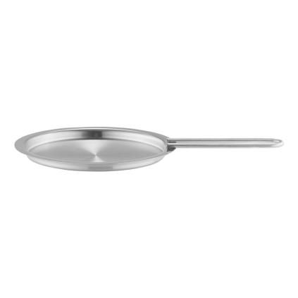 Üveg fedél 13 cm, lapos, rozsdamentes acél, Eva Trio