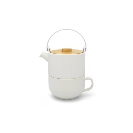 Teáskanna UMEA TEA FOR ONE 500 ml, tea csésze, fehér, Bredemeijer
