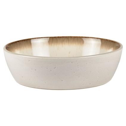 Étkező tál 18 cm, fényes, krém, Bitz