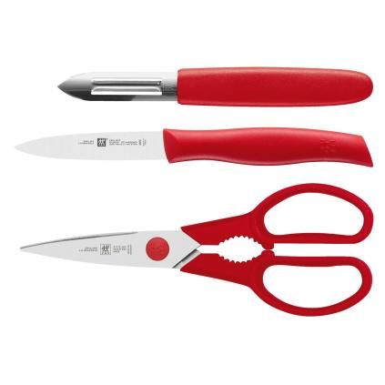 Zöldségkés TWIN GRIP szettben, 3 db, zöldséghámozóval és ollóval, Zwilling