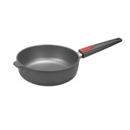 Sauté serpenyő DIAMOND LITE 24 cm, indukcióra, levehető fogantyúval, titán, WOLL