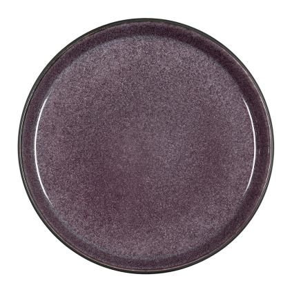 Desszert tányér 21 cm, fekete/lila, Bitz