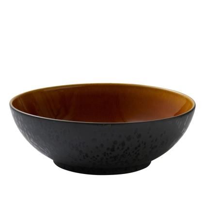 Salátástál 30 cm, fekete/árnyalatú borostyán, Bitz