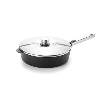 Mély serpenyő LOGIC PRO XR IND 28 cm, levehető fogantyúval, WOLL