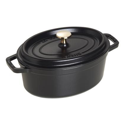Ovális fazék, fekete, 2,35 liter, Staub