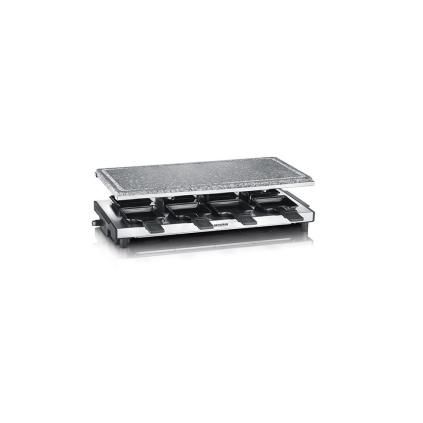 Raclette grill RG 2374, 1500 W, 8 mini serpenyő, rozsdamentes acél, Severin