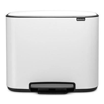 Pedálos szemetes kosár BO 3 x 11 l, fehér, Brabantia