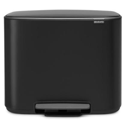 Pedálos szemetes kosár BO 3 x 11 l, fekete, Brabantia