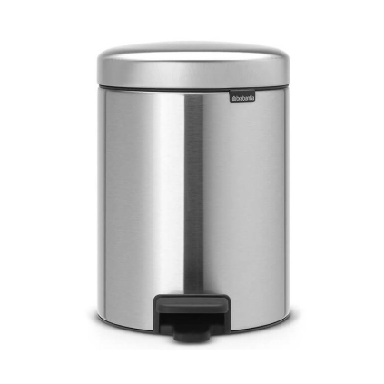 Pedálos szemetes kosár NEWICON 5 l, ujjlenyomat-mentes, matt acél, Brabantia