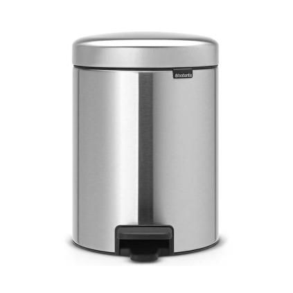 Pedálos szemetes kosár NEWICON 5 l, matt acél, Brabantia
