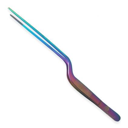 Többfunkciós konyhai hajlított csipesz 30 cm, titan, Dellinger