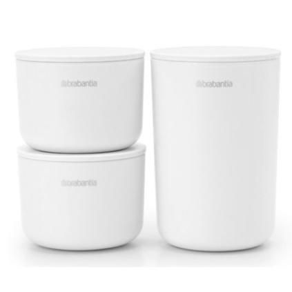 Konyhai tároló üvegek, 3 db szett, fehér, Brabantia