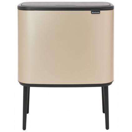 Érintős szemeteskosár TOUCH BIN 3 x 11 l, pezsgőszín, Brabantia