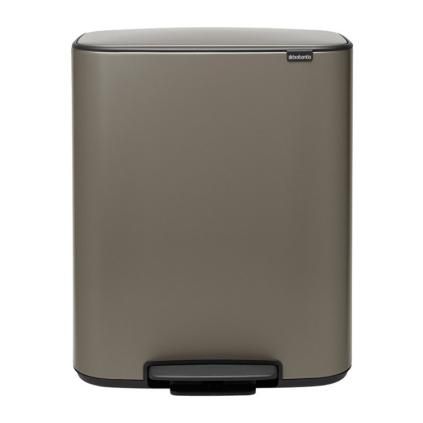 Pedálos szemetes kosár BO 60 l, platina, Brabantia